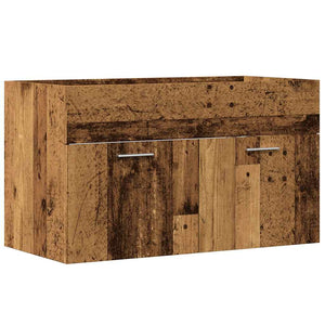 vidaXL Bathroom Sink Cabinet Old Wood 80x38.5x46 cm Engineered Wood