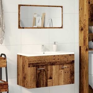 vidaXL Bathroom Sink Cabinet Old Wood 80x38.5x46 cm Engineered Wood