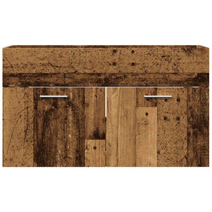 vidaXL Bathroom Sink Cabinet Old Wood 80x38.5x46 cm Engineered Wood