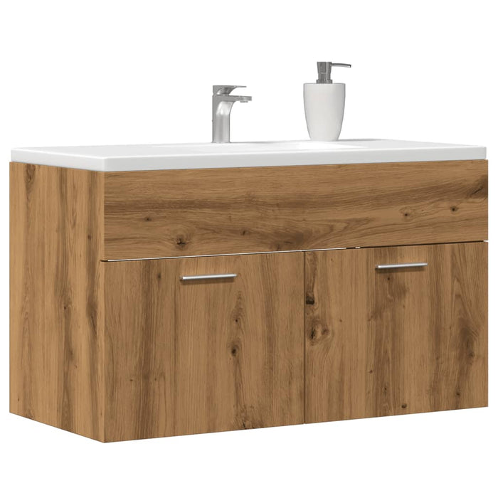 vidaXL Bathroom Sink Cabinet Artisan Oak 80x38.5x46 cm Engineered Wood