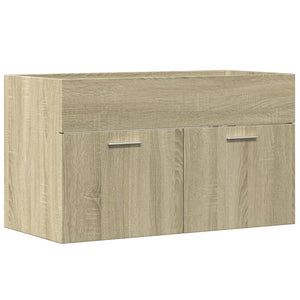 vidaXL Bathroom Sink Cabinet Sonoma Oak 90x38.5x46 cm Engineered Wood