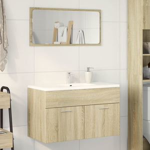 vidaXL Bathroom Sink Cabinet Sonoma Oak 90x38.5x46 cm Engineered Wood