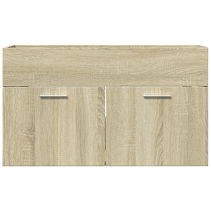 vidaXL Bathroom Sink Cabinet Sonoma Oak 90x38.5x46 cm Engineered Wood