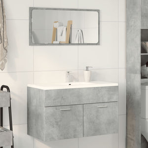 vidaXL Bathroom Sink Cabinet Concrete Grey 90x38.5x46 cm Engineered Wood