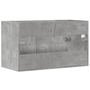 vidaXL Bathroom Sink Cabinet Concrete Grey 90x38.5x46 cm Engineered Wood