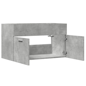 vidaXL Bathroom Sink Cabinet Concrete Grey 90x38.5x46 cm Engineered Wood