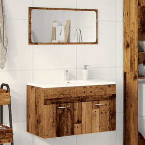 vidaXL Bathroom Sink Cabinet Old Wood 90x38.5x46 cm Engineered Wood