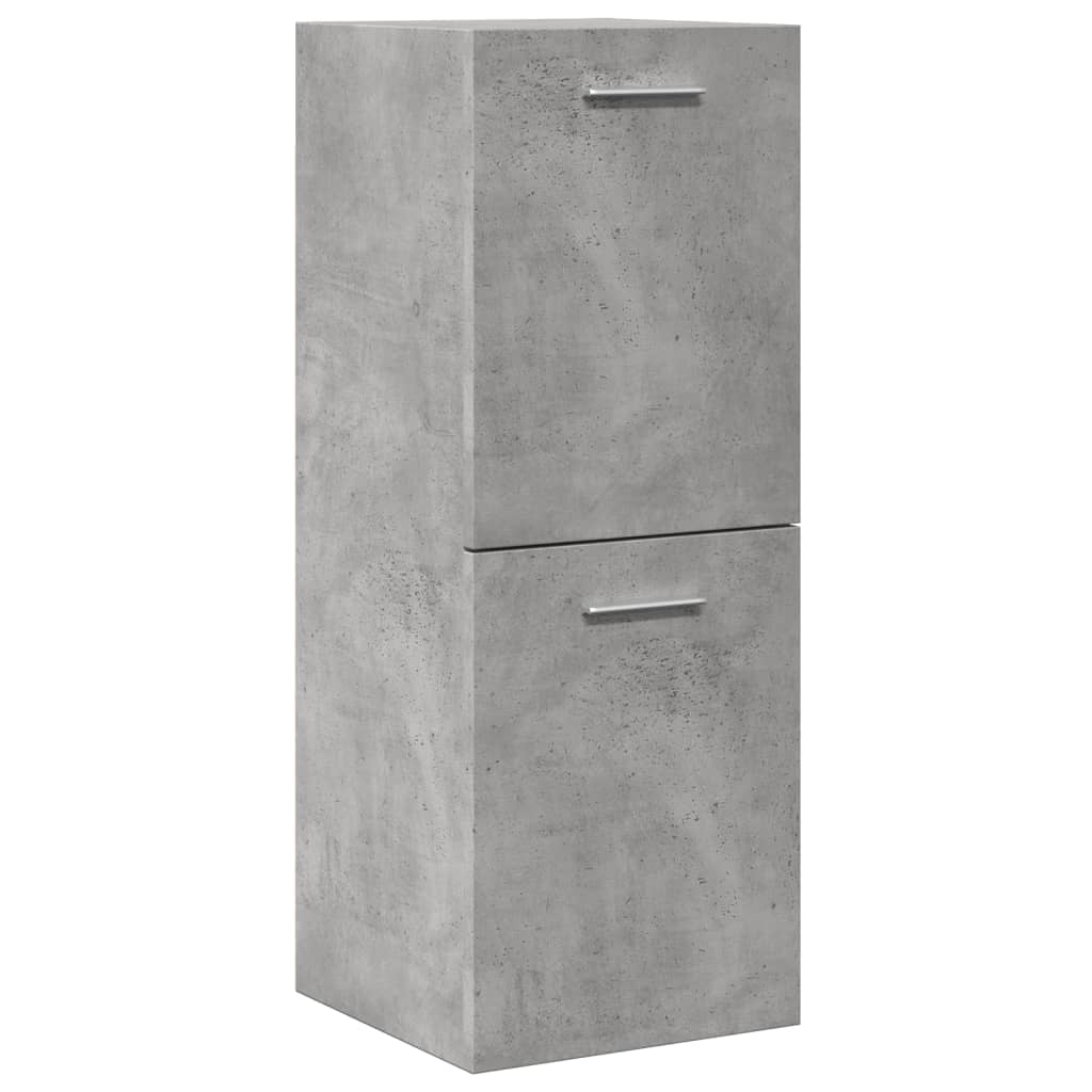 vidaXL Bathroom Hanging Cabinet Concrete Grey 30x30x80 cm Engineered Wood