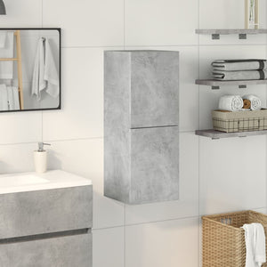 vidaXL Bathroom Hanging Cabinet Concrete Grey 30x30x80 cm Engineered Wood