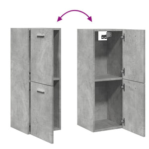 vidaXL Bathroom Hanging Cabinet Concrete Grey 30x30x80 cm Engineered Wood