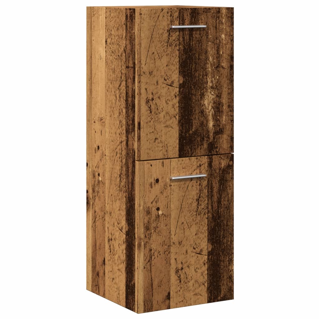 vidaXL Bathroom Hanging Cabinet Old Wood 30x30x80 cm Engineered Wood