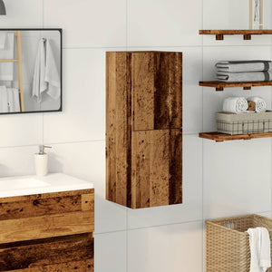 vidaXL Bathroom Hanging Cabinet Old Wood 30x30x80 cm Engineered Wood