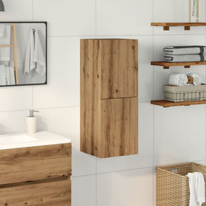 vidaXL Bathroom Hanging Cabinet Artisian Oak 30x30x80 cm Engineered Wood