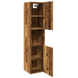 vidaXL Bathroom Hanging Cabinet Old Wood 30x30x130 cm Engineered Wood