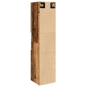 vidaXL Bathroom Hanging Cabinet Old Wood 30x30x130 cm Engineered Wood