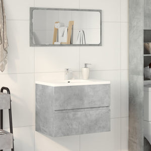 vidaXL Bathroom Cabinet Concrete Grey 60x38.5x45 cm Engineered Wood