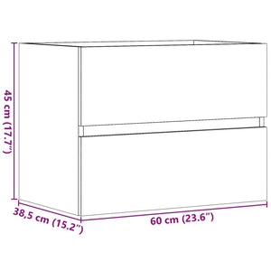 vidaXL Bathroom Cabinet Concrete Grey 60x38.5x45 cm Engineered Wood