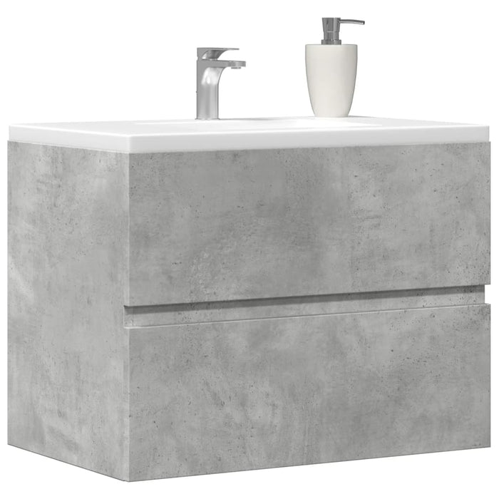 vidaXL Bathroom Cabinet Concrete Grey 60x38.5x45 cm Engineered Wood