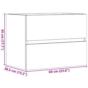 vidaXL Bathroom Cabinet Old Wood 60x38.5x45 cm Engineered Wood