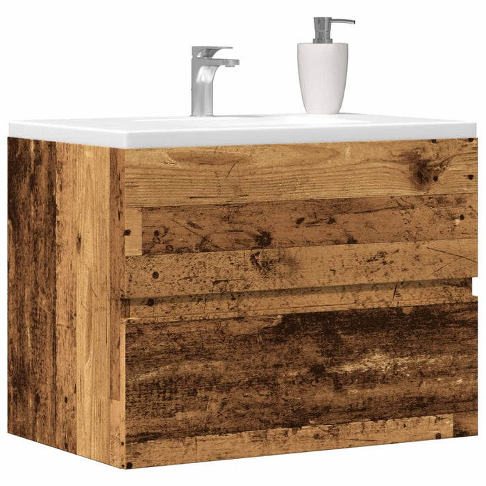 vidaXL Bathroom Cabinet Old Wood 60x38.5x45 cm Engineered Wood