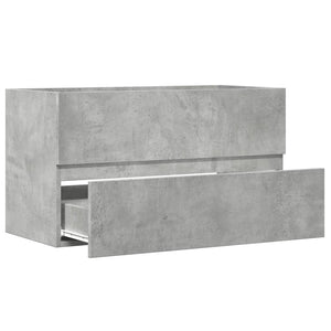 vidaXL Bathroom Hanging Cabinet Concrete Grey 80x38.5x45 cm Engineered Wood