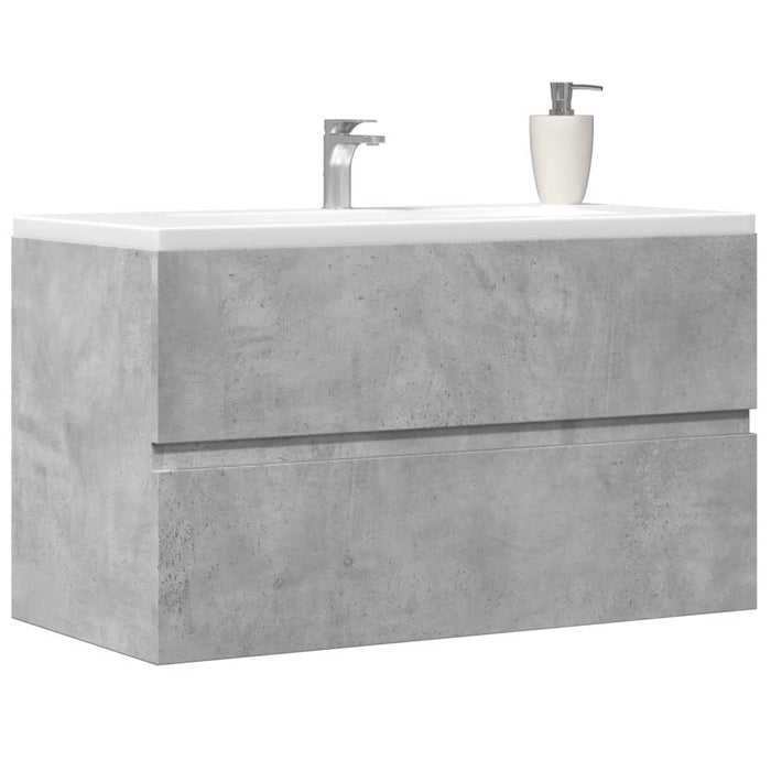 vidaXL Bathroom Hanging Cabinet Concrete Grey 80x38.5x45 cm Engineered Wood