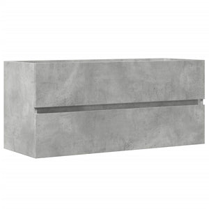 vidaXL Sink Cabinet Concrete Grey 100x38.5x45 cm Engineered Wood