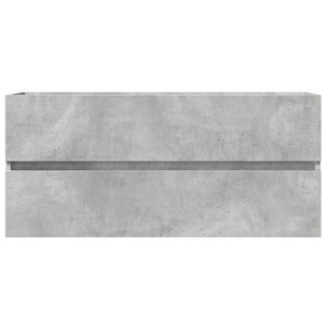 vidaXL Sink Cabinet Concrete Grey 100x38.5x45 cm Engineered Wood