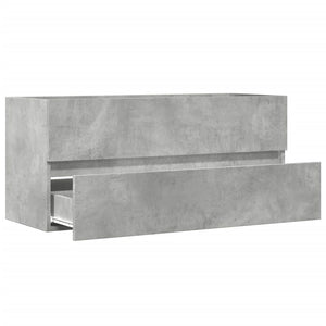 vidaXL Sink Cabinet Concrete Grey 100x38.5x45 cm Engineered Wood