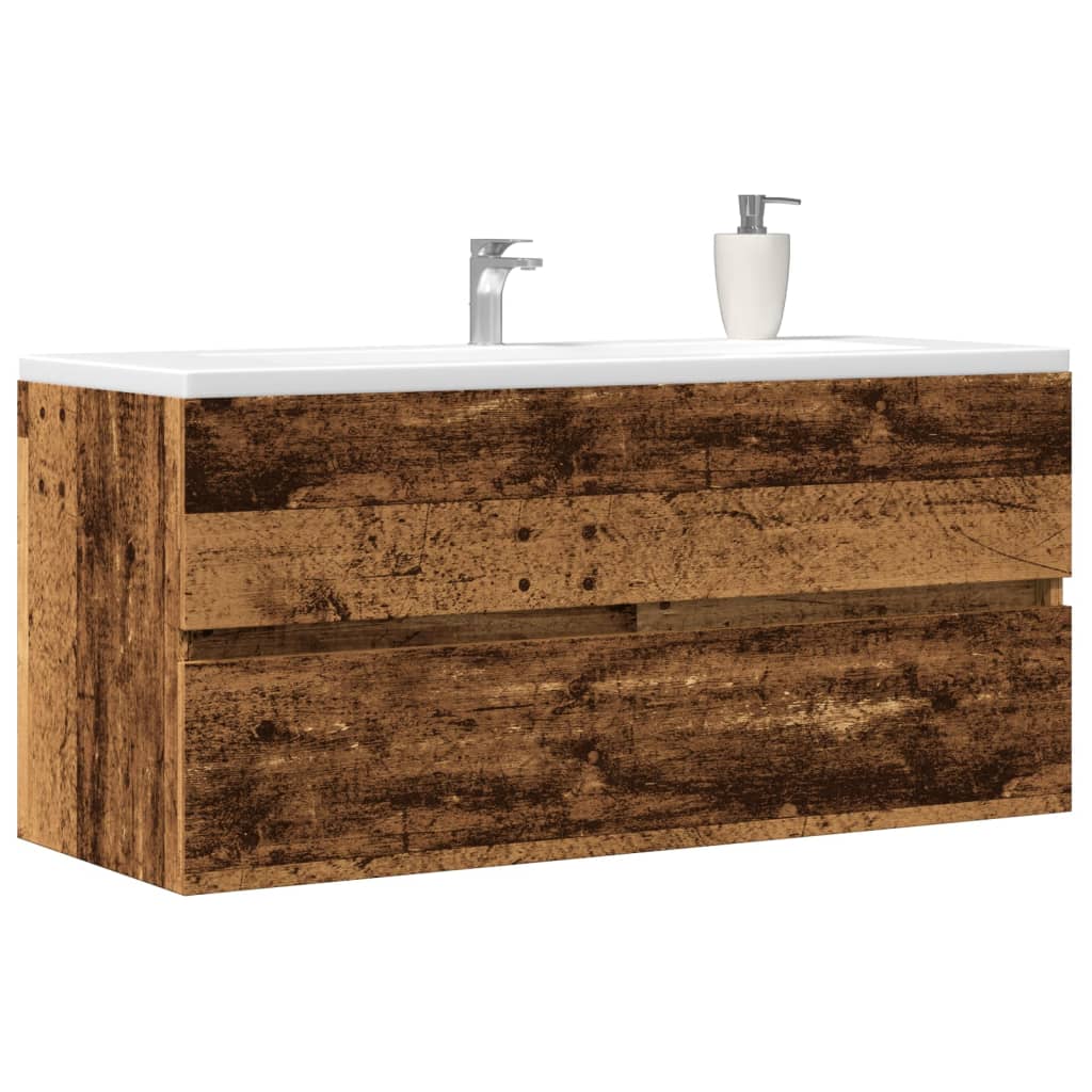 vidaXL Sink Cabinet Old Wood 100x38.5x45 cm Engineered Wood