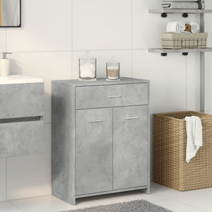 vidaXL Bathroom Cabinet Concrete Grey 60x33x80 cm Engineered Wood