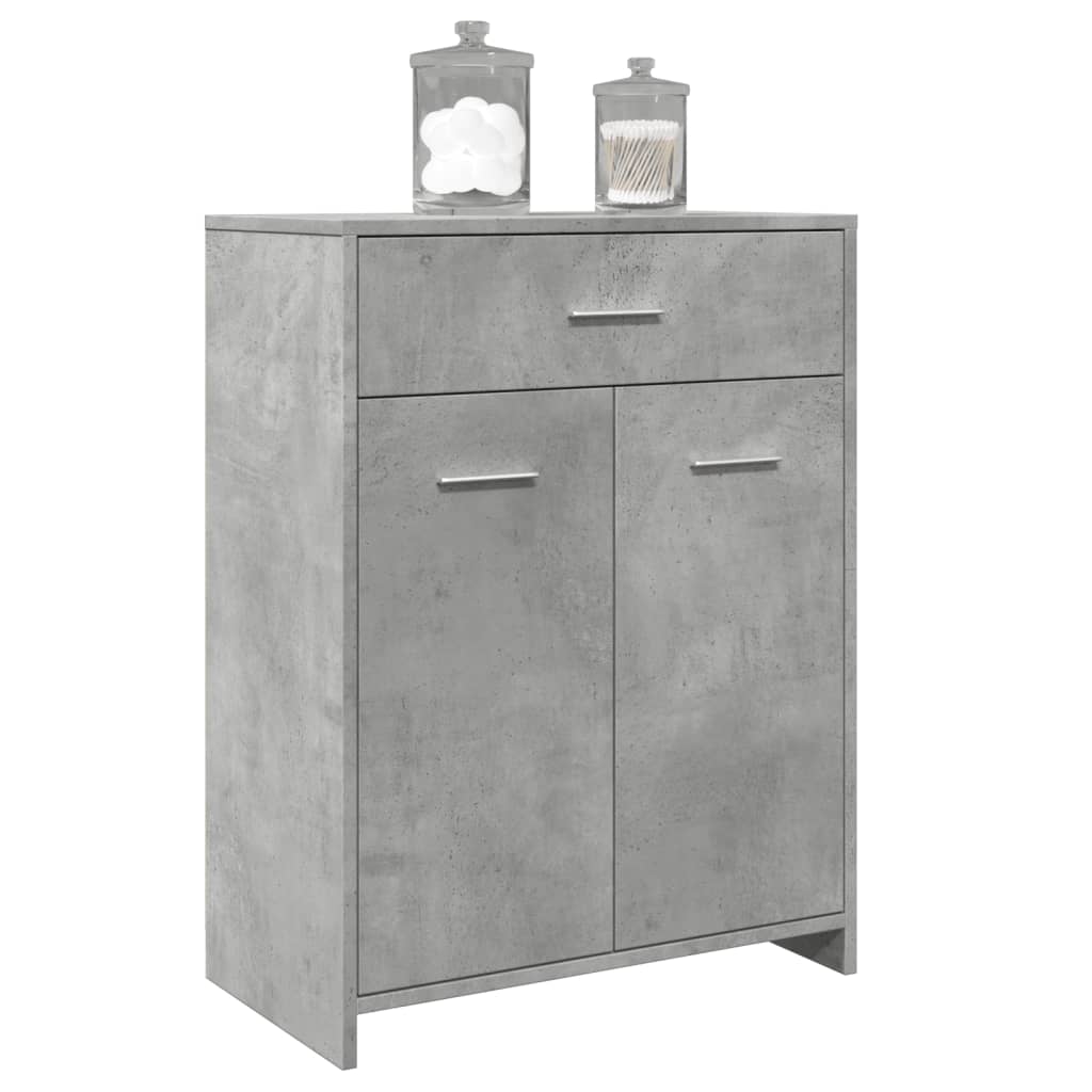 vidaXL Bathroom Cabinet Concrete Grey 60x33x80 cm Engineered Wood