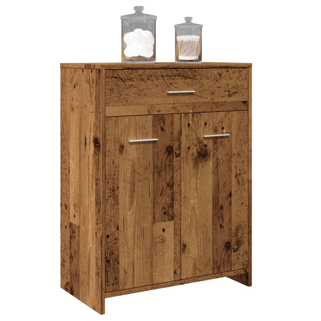 vidaXL Bathroom Cabinet Old Wood 60x33x80 cm Engineered Wood