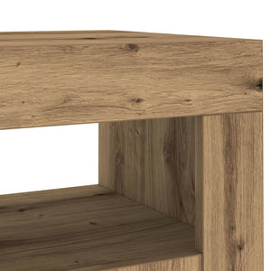 vidaXL Sideboard with LED Lights Artisan Oak 80x35x75 cm Engineered Wood