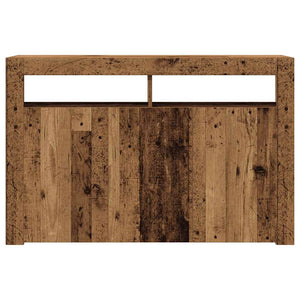 vidaXL Sideboard with LED Lights Old Wood 115.5x30x75 cm Engineered Wood