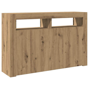 vidaXL Sideboard with LED Lights Artisan Oak 115.5x30x75 cm Engineered Wood