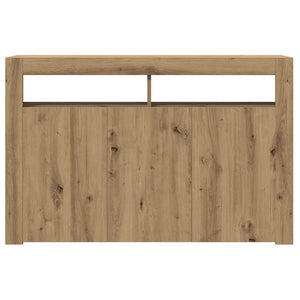 vidaXL Sideboard with LED Lights Artisan Oak 115.5x30x75 cm Engineered Wood