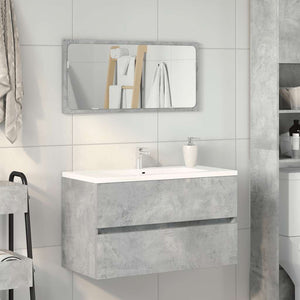 vidaXL Bathroom Cabinet with Mirror Concrete Grey Engineered Wood