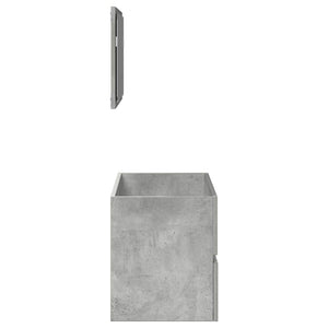 vidaXL Bathroom Cabinet with Mirror Concrete Grey Engineered Wood