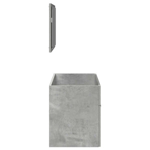 vidaXL Bathroom Cabinet with Mirror Concrete Grey Engineered Wood