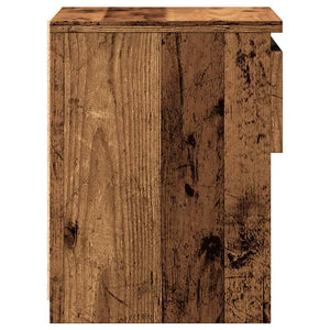 vidaXL Bedside Cabinet Old Wood 40x30x39 cm Engineered Wood