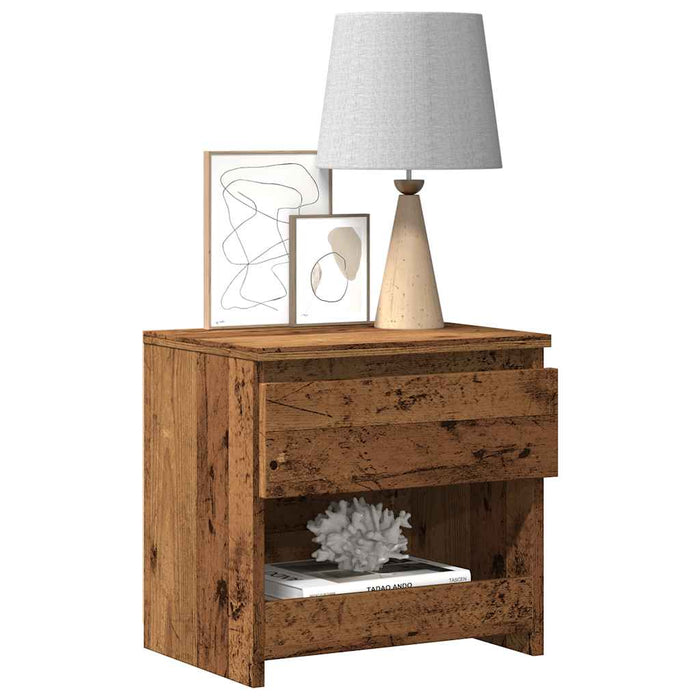 vidaXL Bedside Cabinet Old Wood 40x30x39 cm Engineered Wood