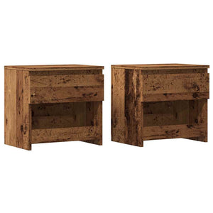 vidaXL Bedside Cabinets 2 pcs Old Wood 40x30x39 cm Engineered Wood