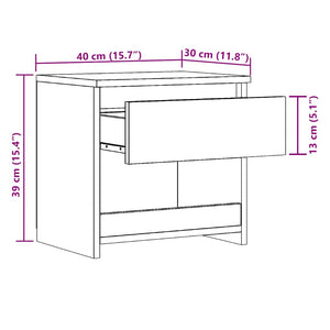 vidaXL Bedside Cabinets 2 pcs Old Wood 40x30x39 cm Engineered Wood