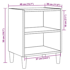 vidaXL Bedside Cabinet Artisan Oak 40x30x50 cm Engineered Wood