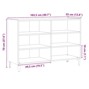 vidaXL Sideboard Old Wood 103.5x35x70 cm Engineered Wood