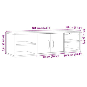 vidaXL Wall Cabinet Artisan Oak 102x30x29 cm Engineered Wood