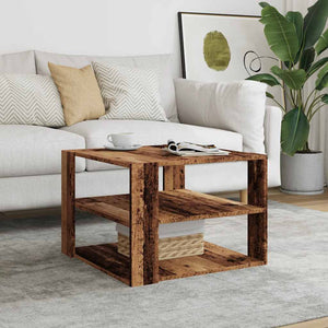 vidaXL Coffee Table Old Wood 58x58x40 cm Engineered Wood