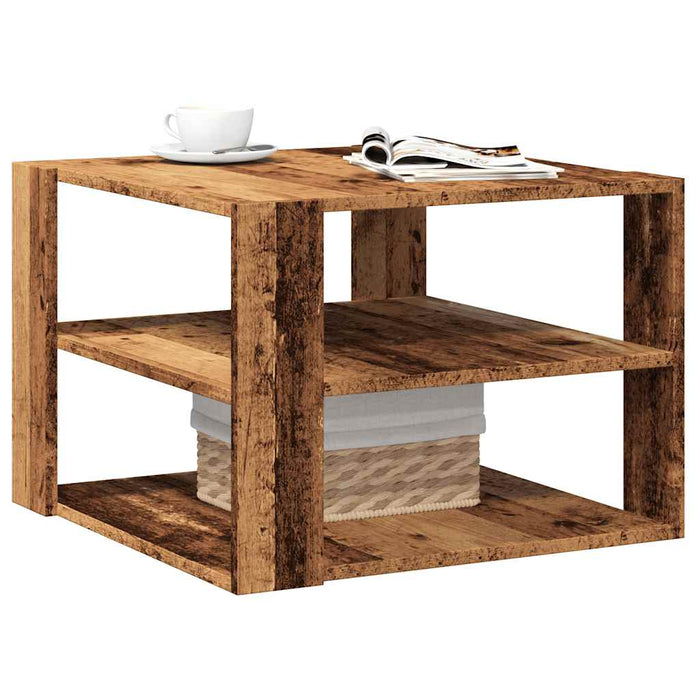 vidaXL Coffee Table Old Wood 58x58x40 cm Engineered Wood