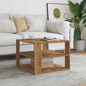 vidaXL Coffee Table Artisan Oak 58x58x40 cm Engineered Wood